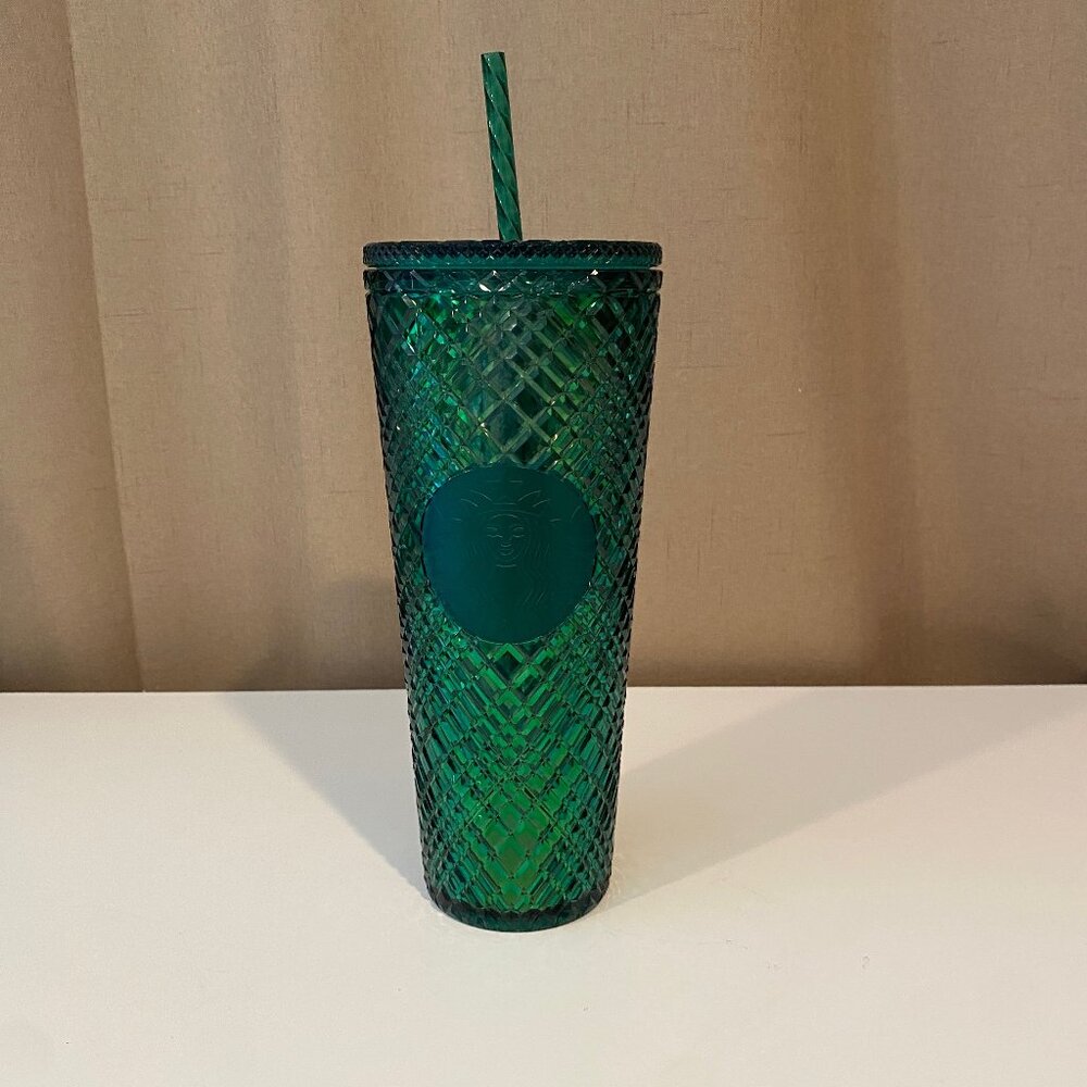 Starbucks‎ 24oz Green Jeweled Cold Cup Tumbler Holiday Edition 2023
